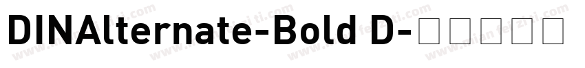 DINAlternate-Bold D字体转换
